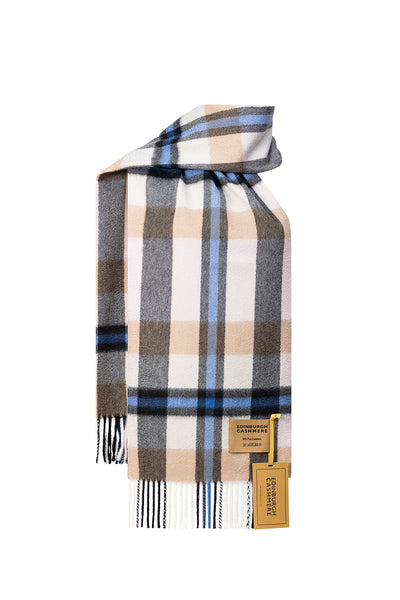 DC Scott Cashmere Scarf Blue/Camel