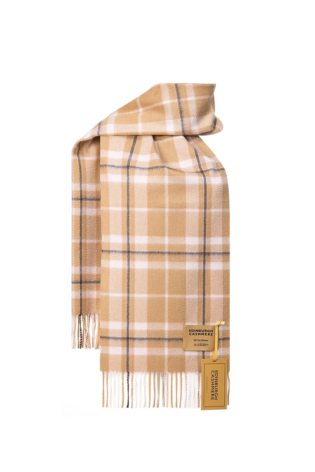 Cashmere Scarf Scottish Thomson Camel Design