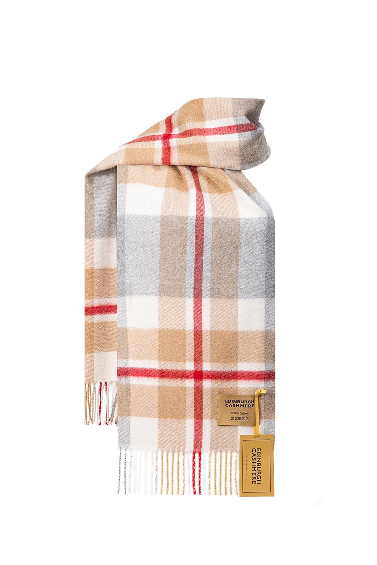 DC Scott Cashmere Scarf Grey/Camel