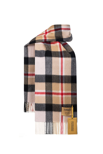 DC Scott Cashmere Scarf Black and Grey