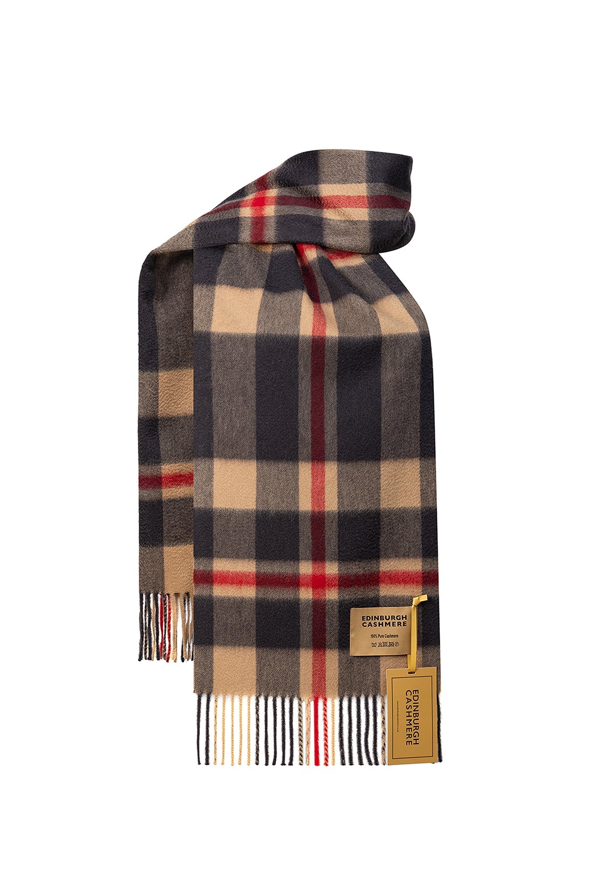 DC Scott Cashmere Scarf Camel and Black