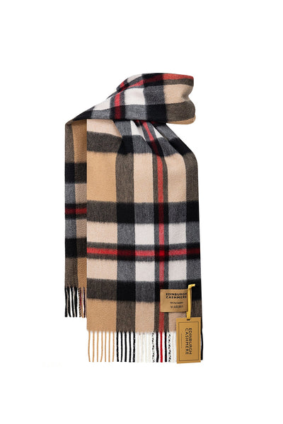 DC Scott Cashmere Scarf Camel and Black