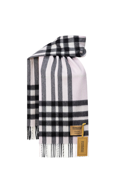 DC Check Cashmere Scarf Light Pink