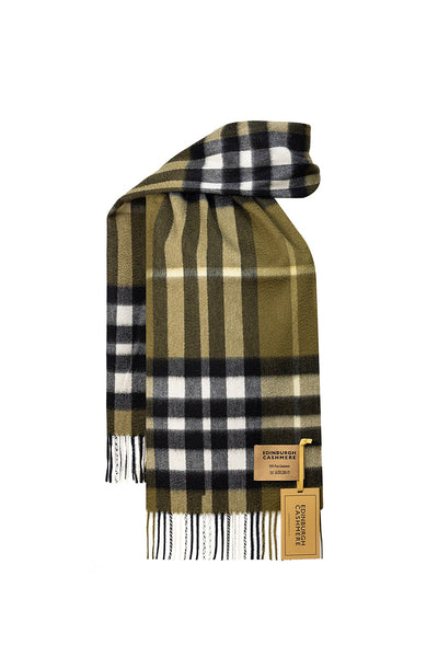 DC Check Cashmere Scarf Green