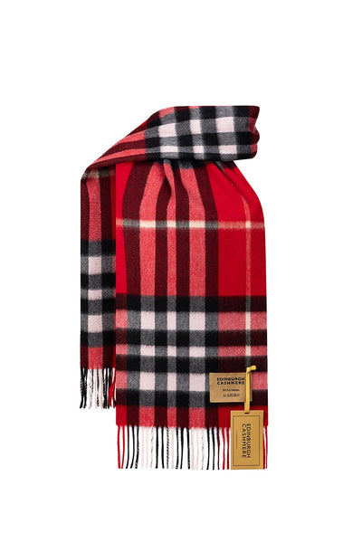 DC Check Cashmere Scarf Red