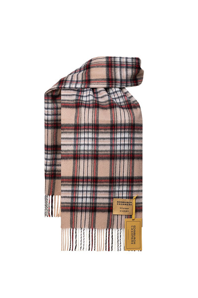 100% Pure Cashmere Scarves Stewart Camel Clan - Small Size