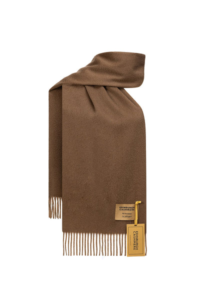 100% Pure Cashmere Scarf Brown