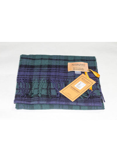 Lucchi Italy Black Watch Scarf - Made in Scotland 100% Pure Lambswool