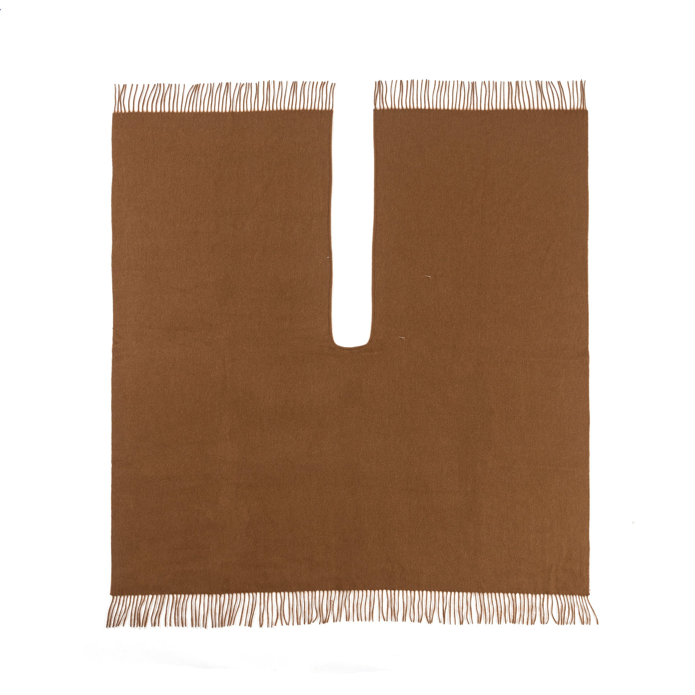 Lucchi Italy Plain Cape Brown Poncho 100% Pure Lambswool