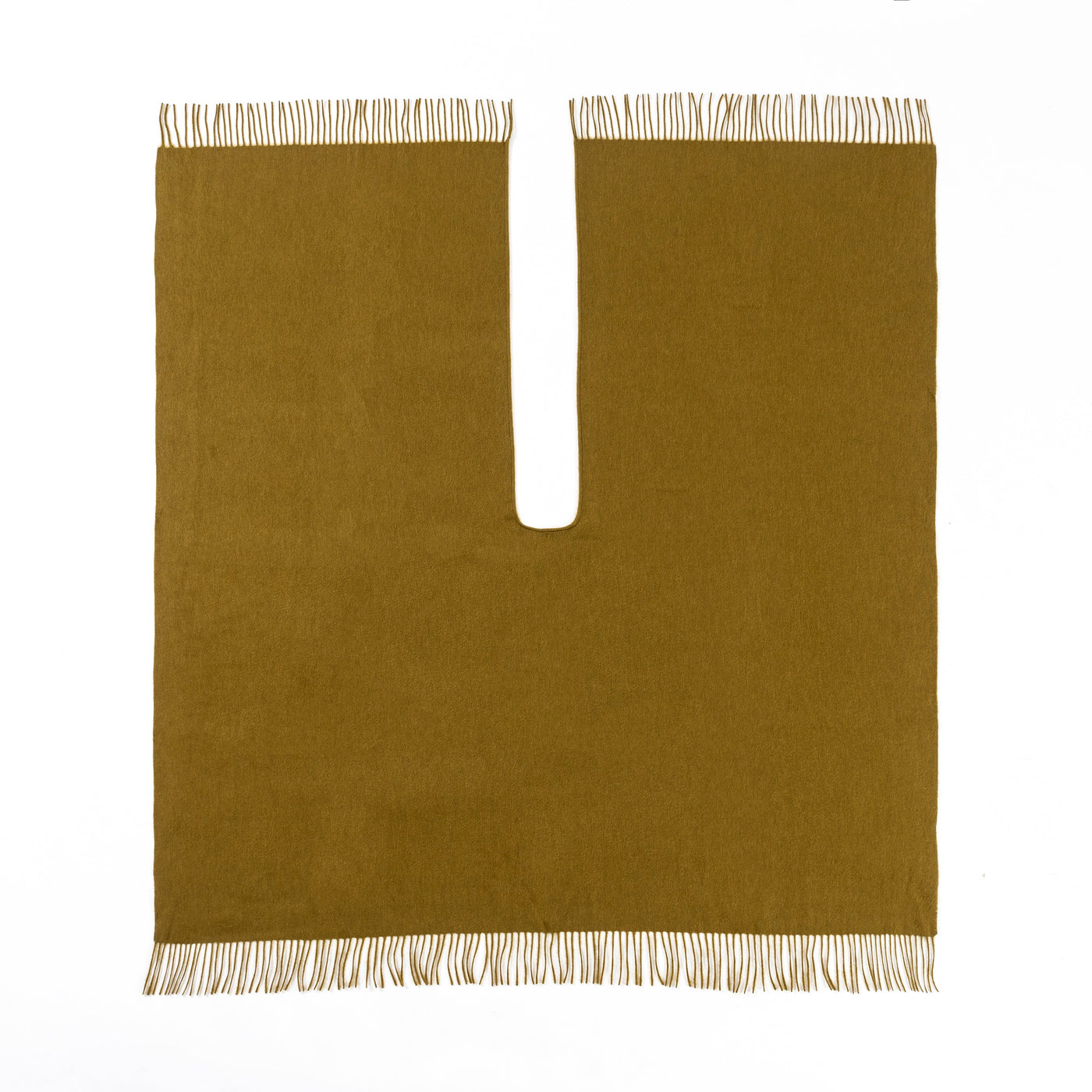 Lucchi Italy Plain Cape Green Poncho 100% Pure Lambswool