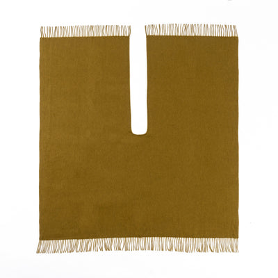 Lucchi Italy Plain Cape Green Poncho 100% Pure Lambswool