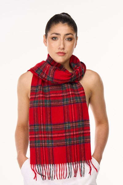 Lucchi Italy 100% Pure Cashmere Royal Stewart Scarf - Big Size