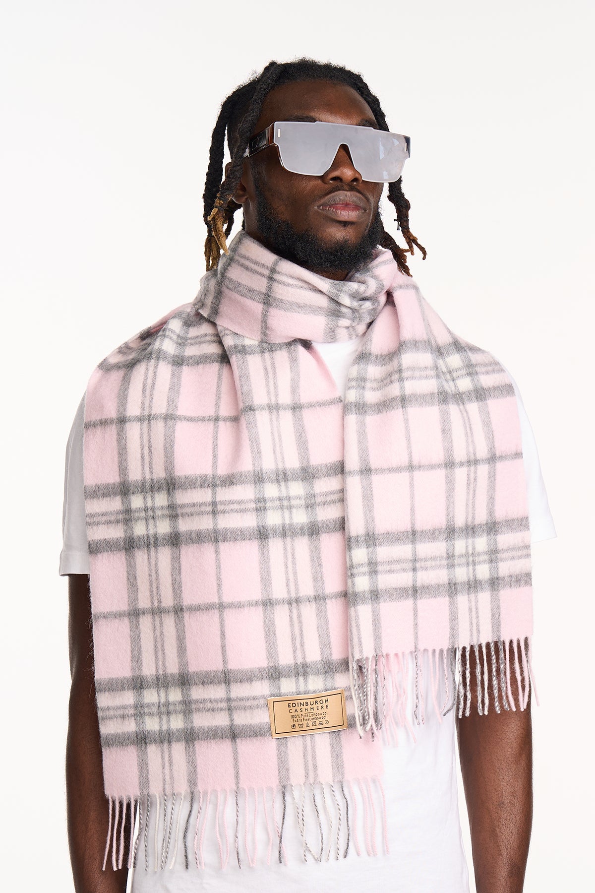 Lucchi Italy Scarf 100% Pure Lambswool Scottish Design Pink