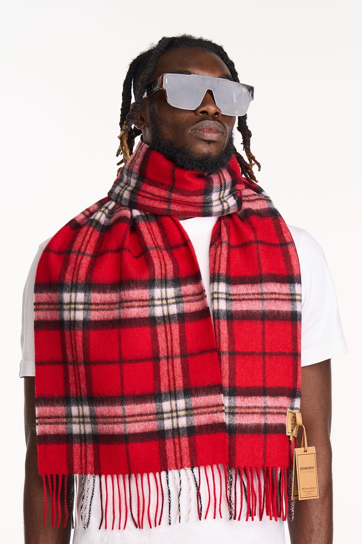 Lucchi Italy Luxury Scarf EC Check Exclusive Iconic Design