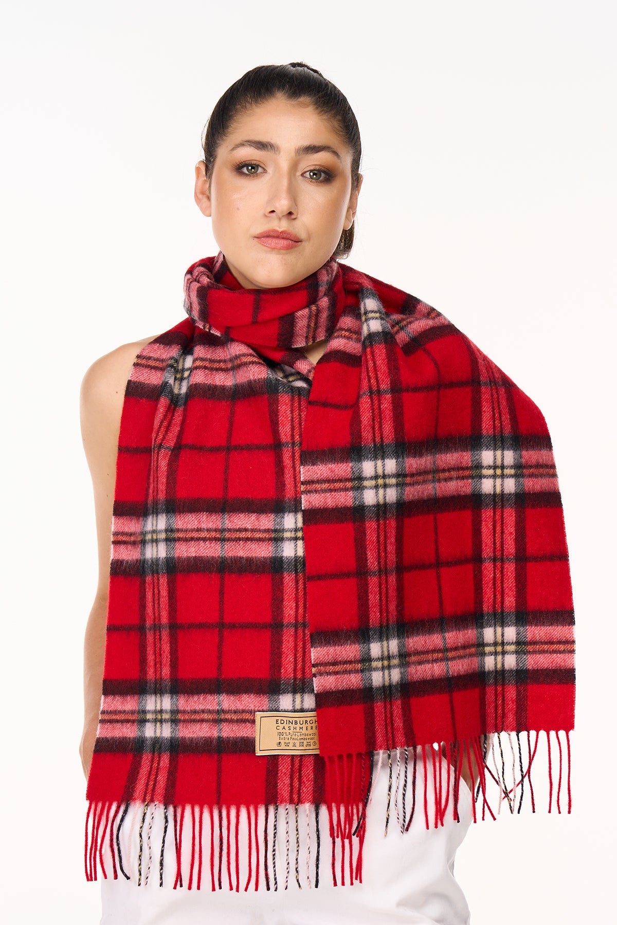 Lucchi Italy Luxury Scarf EC Check Exclusive Iconic Design