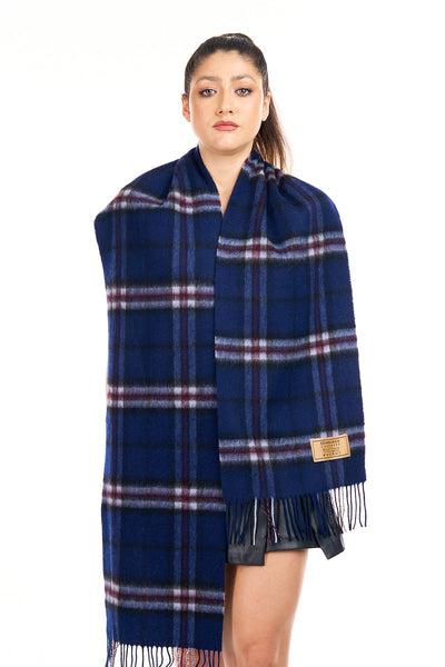 Lucchi Italy Scarf 100% Pure Lambs wool Navy