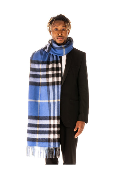 Lucchi Italy Scarf DC Check Oversized Wrap 100% Pure Lambswool