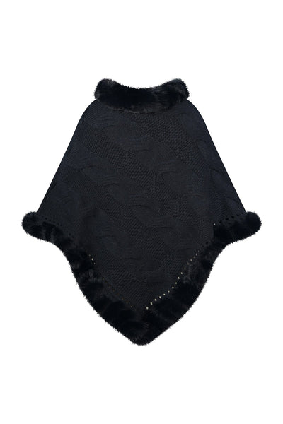 Lucchi Italy Women's Poncho - Black