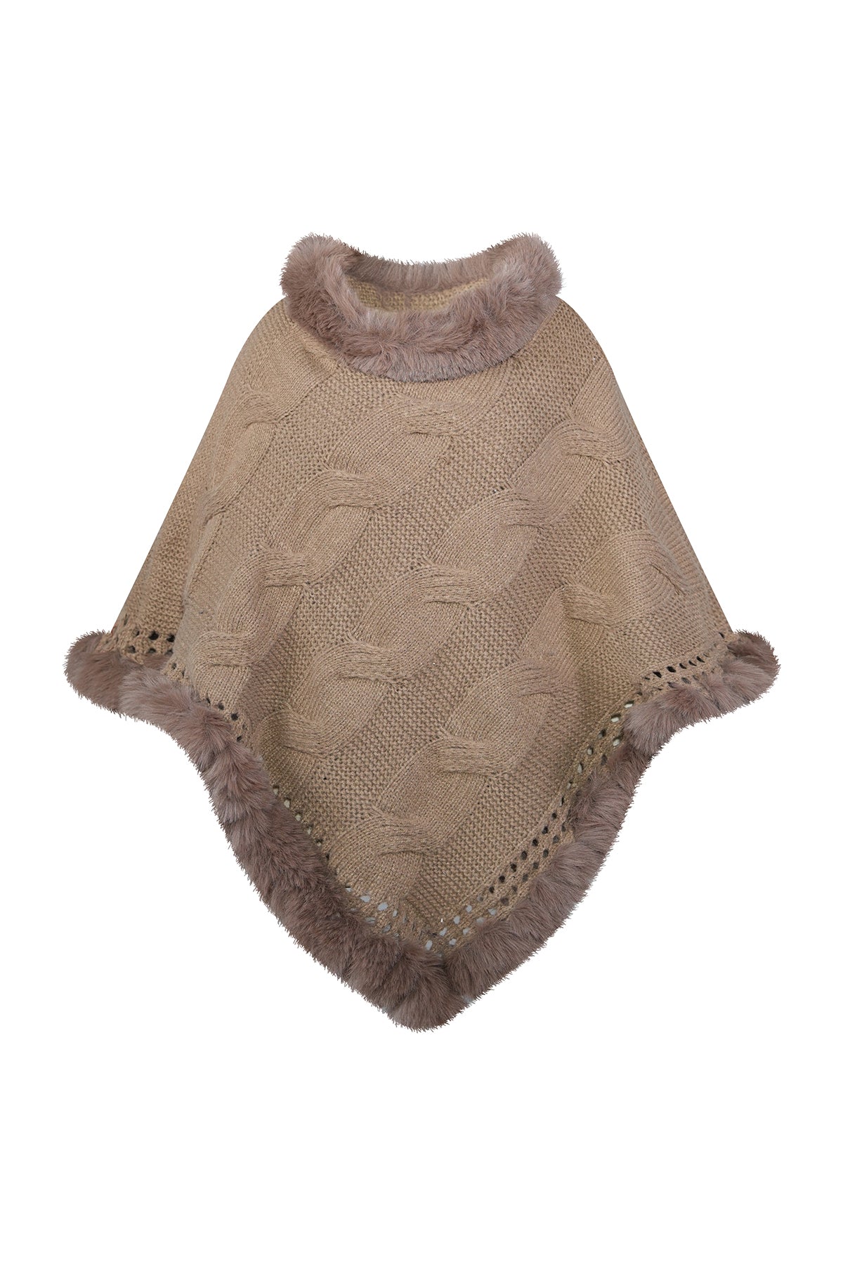 Lucchi Italy Women's Poncho - Beige