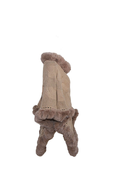 Lucchi Italy Women's Poncho - Beige
