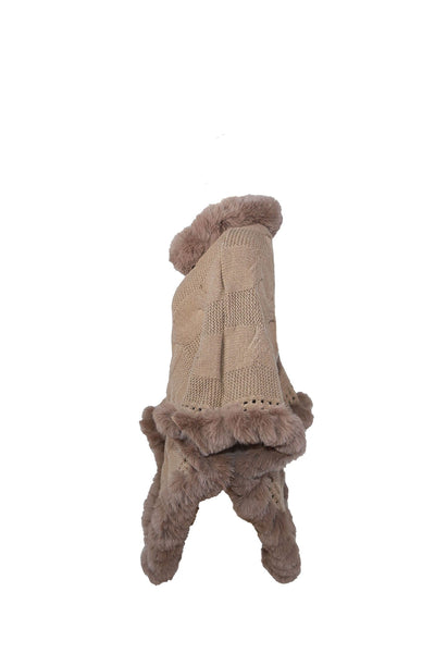 Lucchi Italy Women's Poncho - Beige