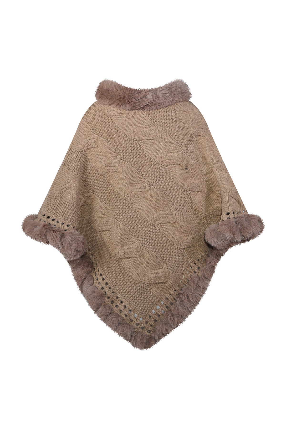 Lucchi Italy Women's Poncho - Beige