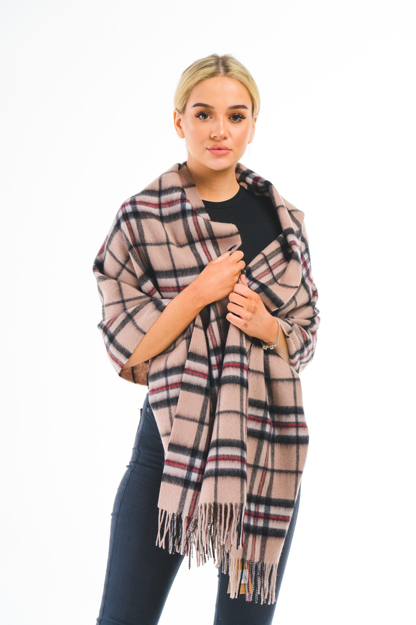 Lucchi Italy Thomson Camel Light Stole 100% Pure Lambswool