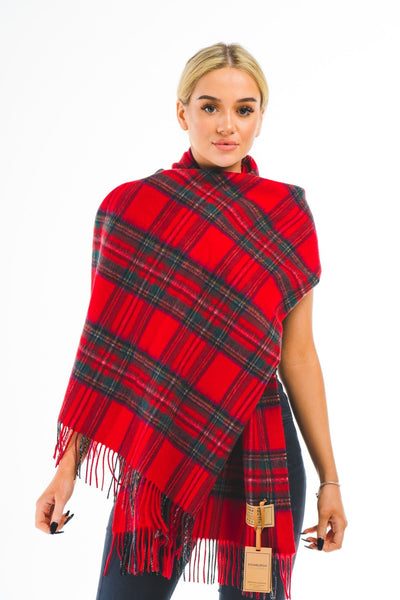 Lucchi Italy Royal Stewart Stole 100% Pure Lambswool