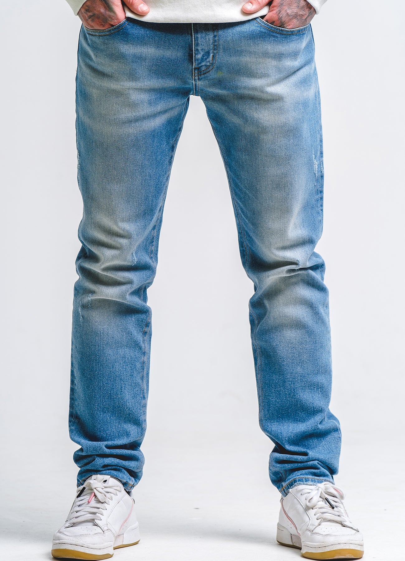 Lucchi Italy Light Blue Slim-Fit Jeans