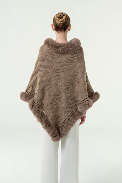 Lucchi Italy Women's Poncho - Beige