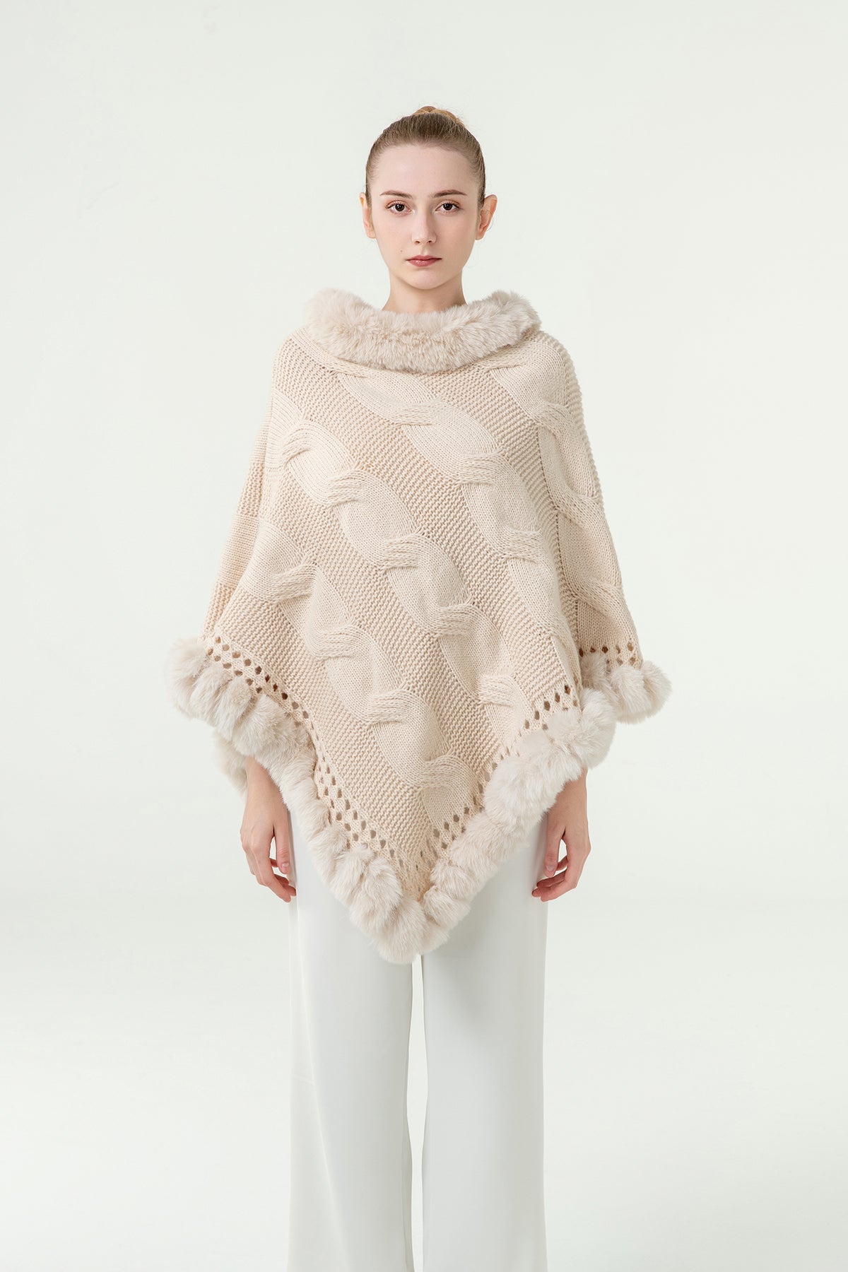 Lucchi Italy Women's Poncho - White