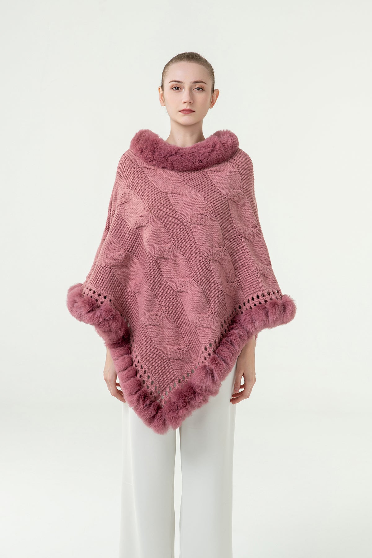 Lucchi Italy Women's Poncho - Pink