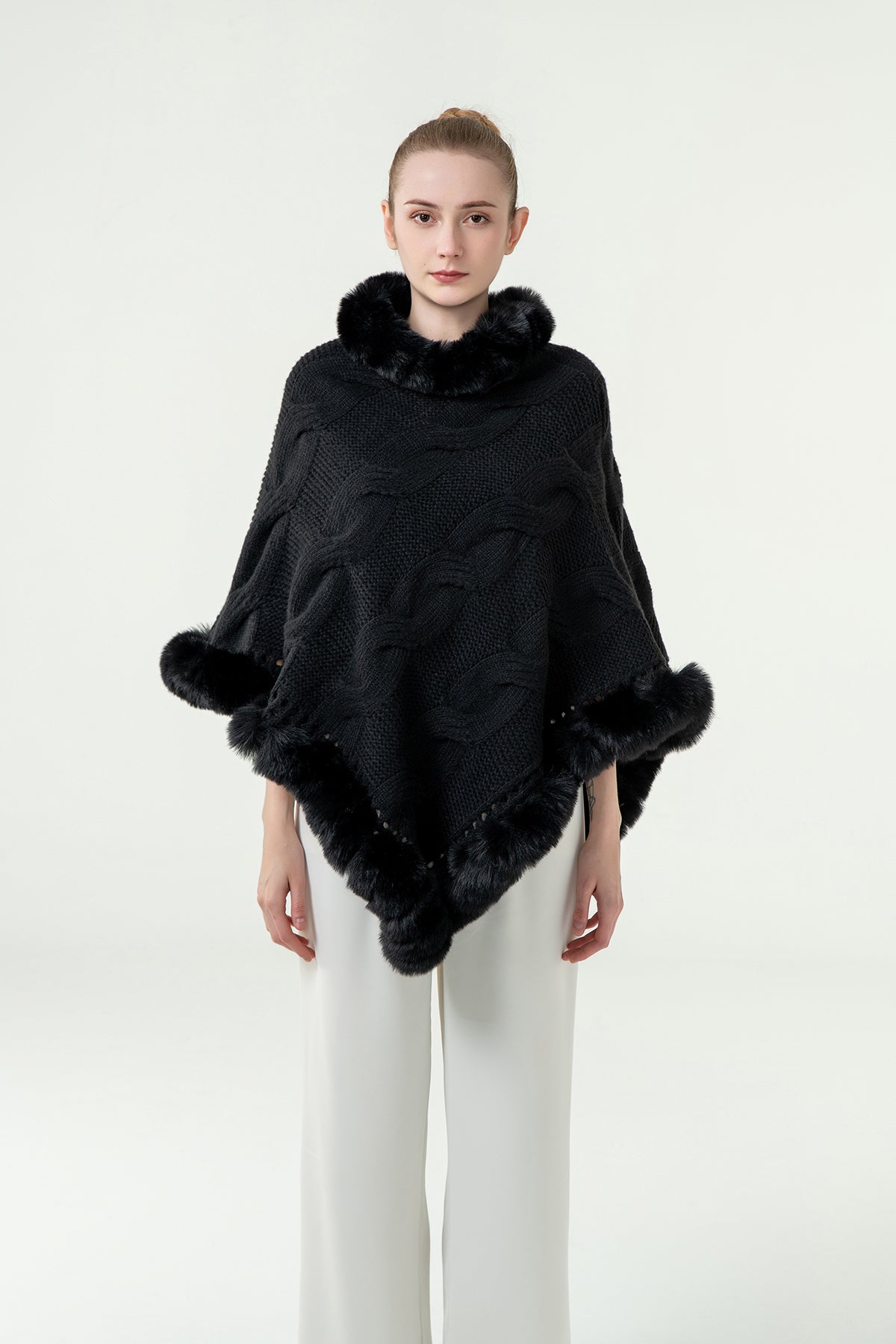 Lucchi Italy Women's Poncho - Black