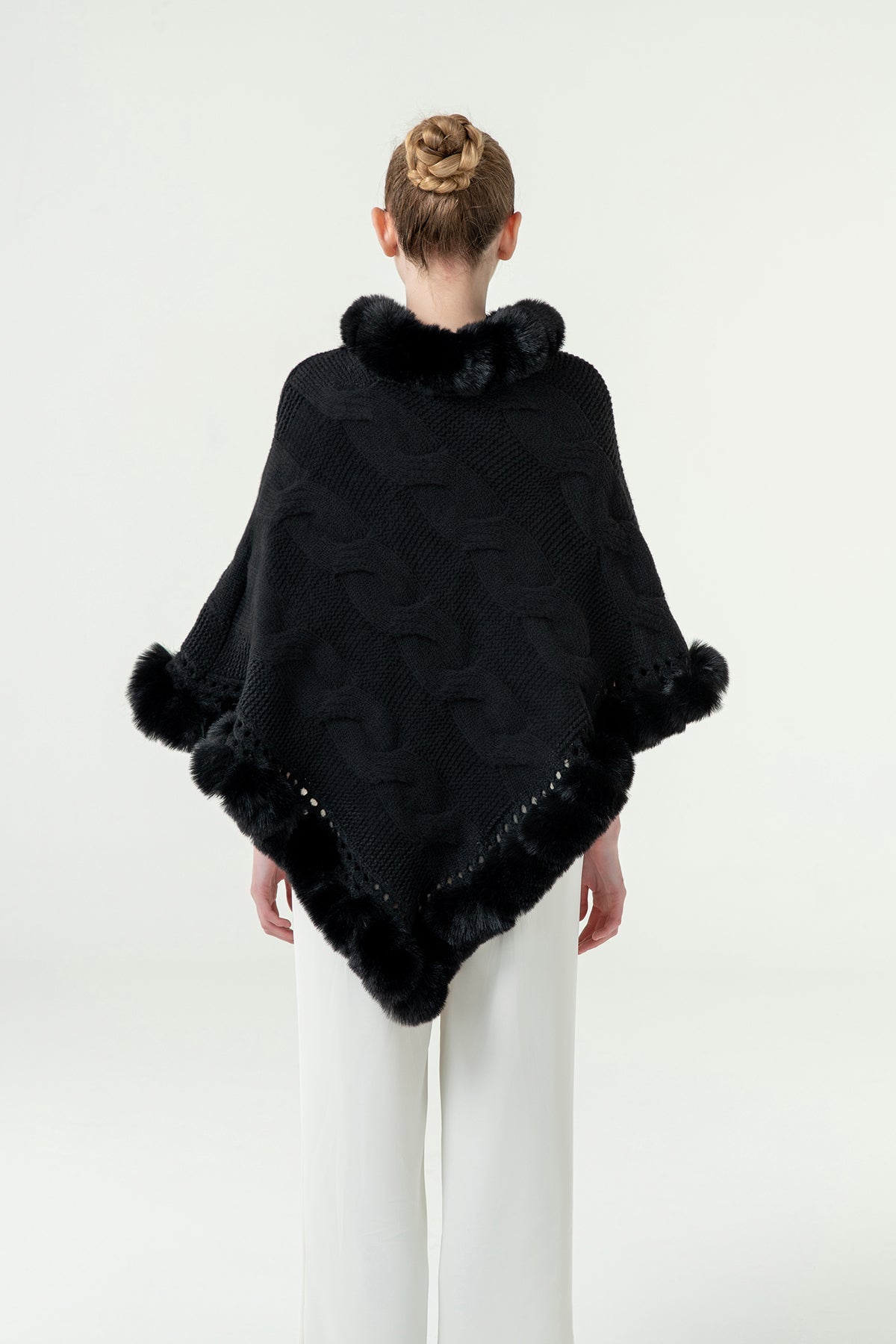 Lucchi Italy Women's Poncho - Black