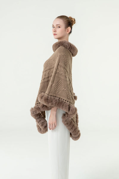 Lucchi Italy Women's Poncho - Beige