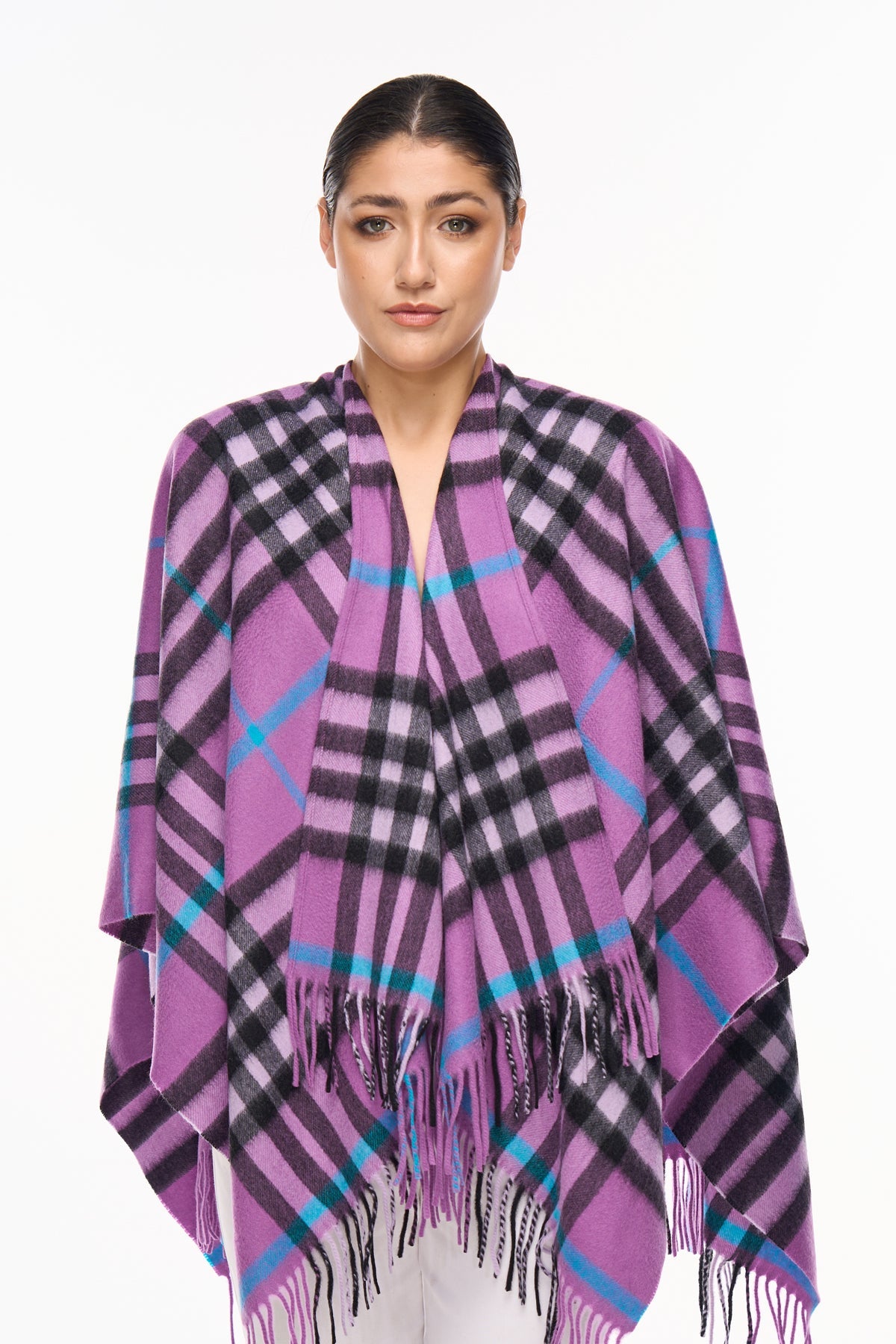 Lucchi Italy Cashmere Cape DC Classic Lilac Poncho