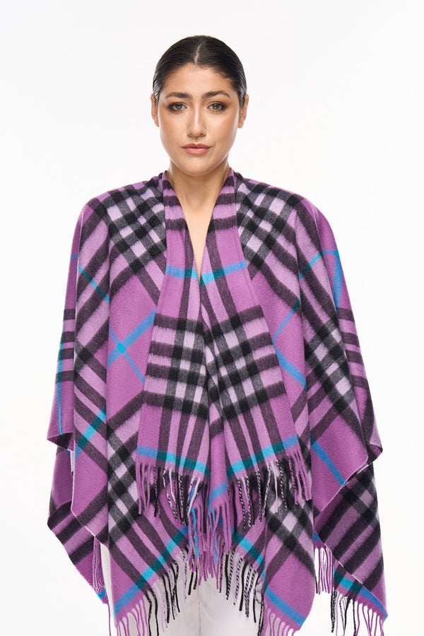 Lucchi Italy Cashmere Cape DC Classic Lilac Poncho