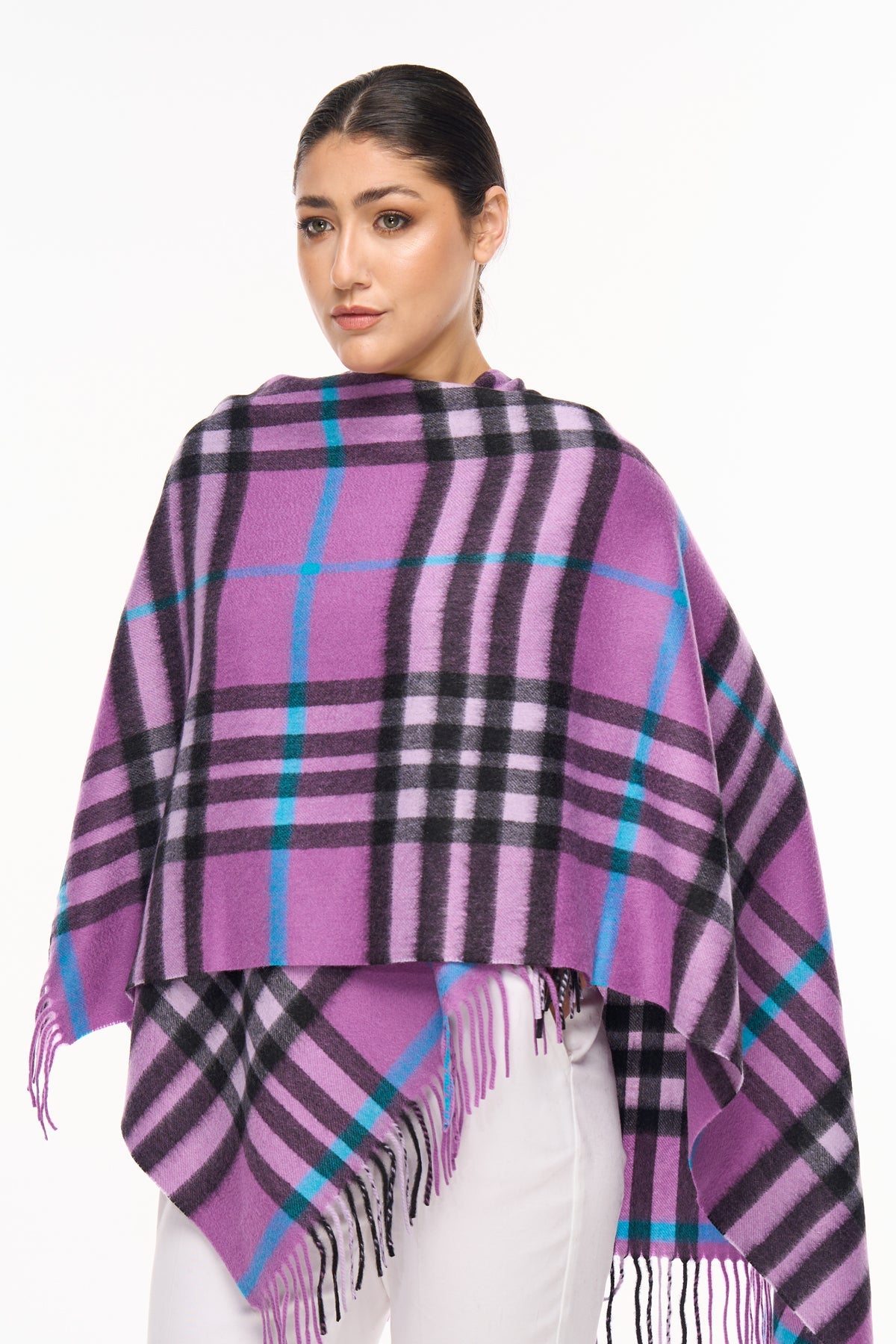 Lucchi Italy Cashmere Cape DC Classic Lilac Poncho