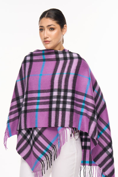 Lucchi Italy Cashmere Cape DC Classic Lilac Poncho