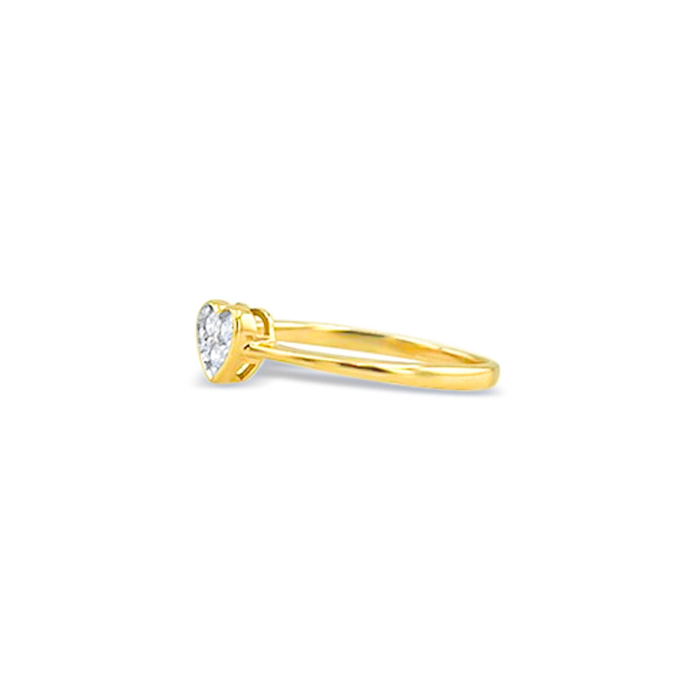 Lucchi Italy 18k White and Yellow Gold with Diamond - Ring Style 55 (Size 14)