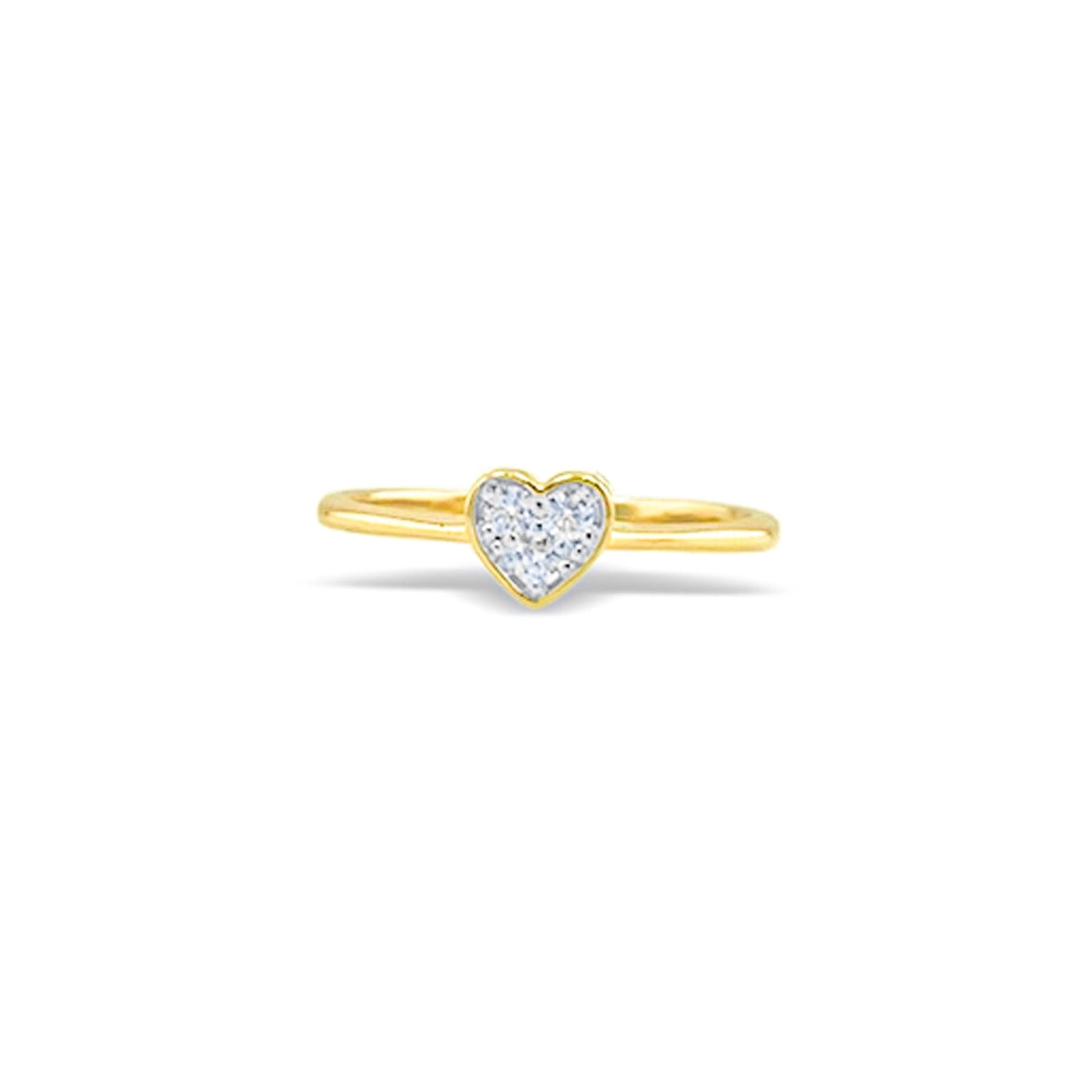 Lucchi Italy 18k White and Yellow Gold with Diamond - Ring Style 55 (Size 14)