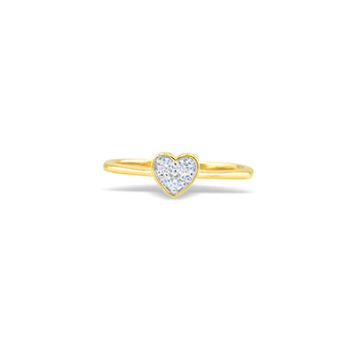 Lucchi Italy 18k White and Yellow Gold with Diamond - Ring Style 55 (Size 14)