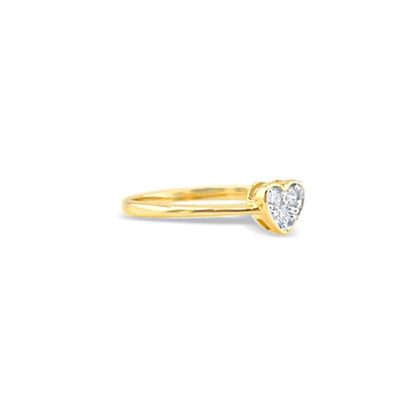 Lucchi Italy 18k White and Yellow Gold with Diamond - Ring Style 55 (Size 14)