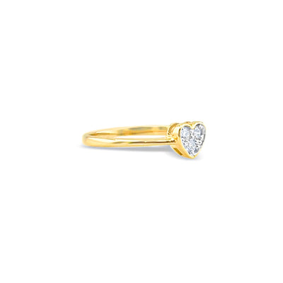 Lucchi Italy 18k White and Yellow Gold with Diamond - Ring Style 55 (Size 14)