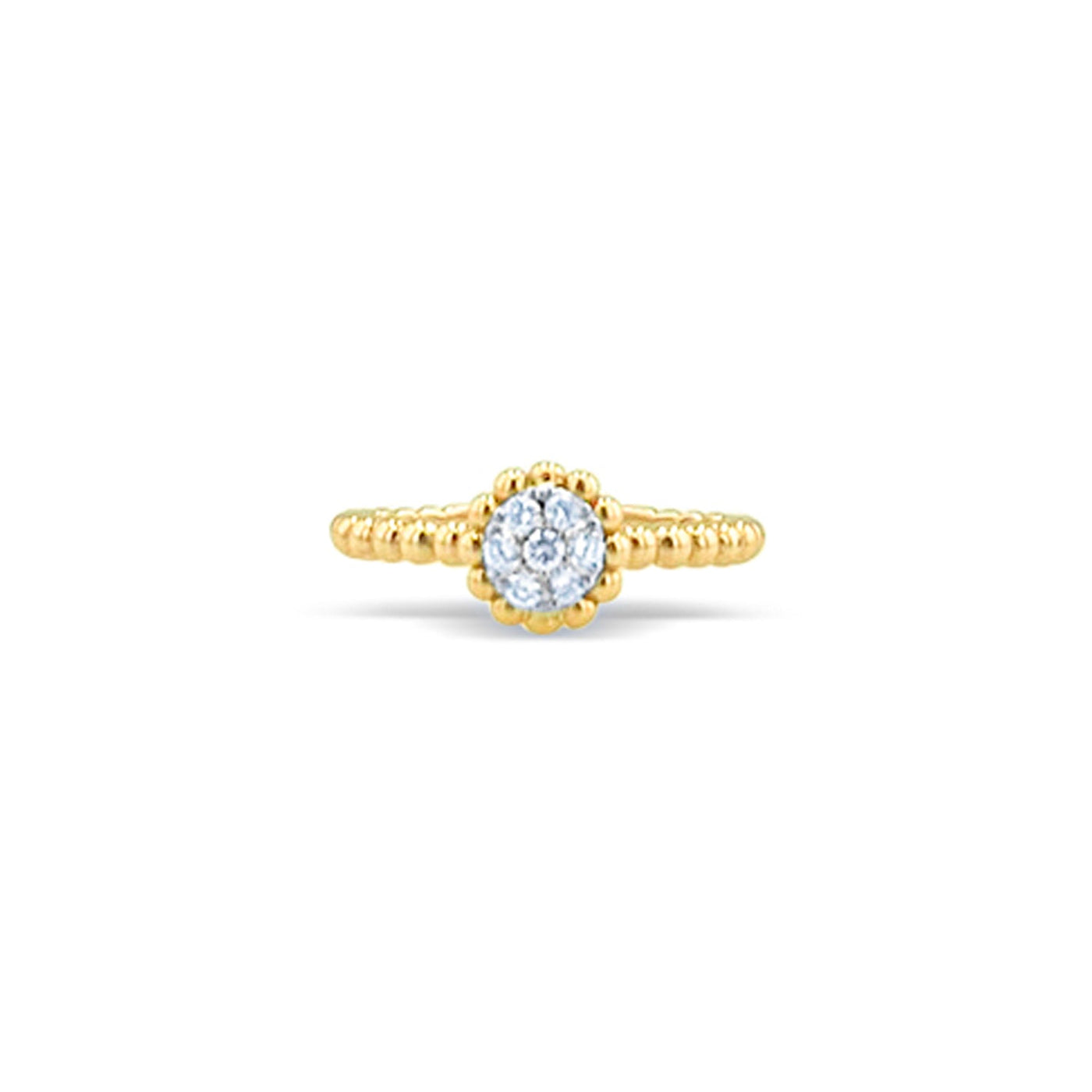 Lucchi Italy 18k White and Yellow Gold with Diamond - Ring Style 51 (Size 15)