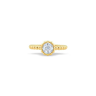 Lucchi Italy 18k White and Yellow Gold with Diamond - Ring Style 51 (Size 15)