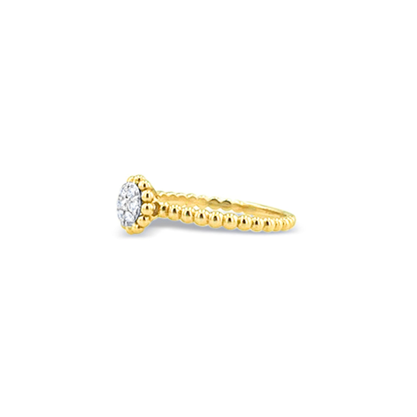 Lucchi Italy 18k White and Yellow Gold with Diamond - Ring Style 51 (Size 15)