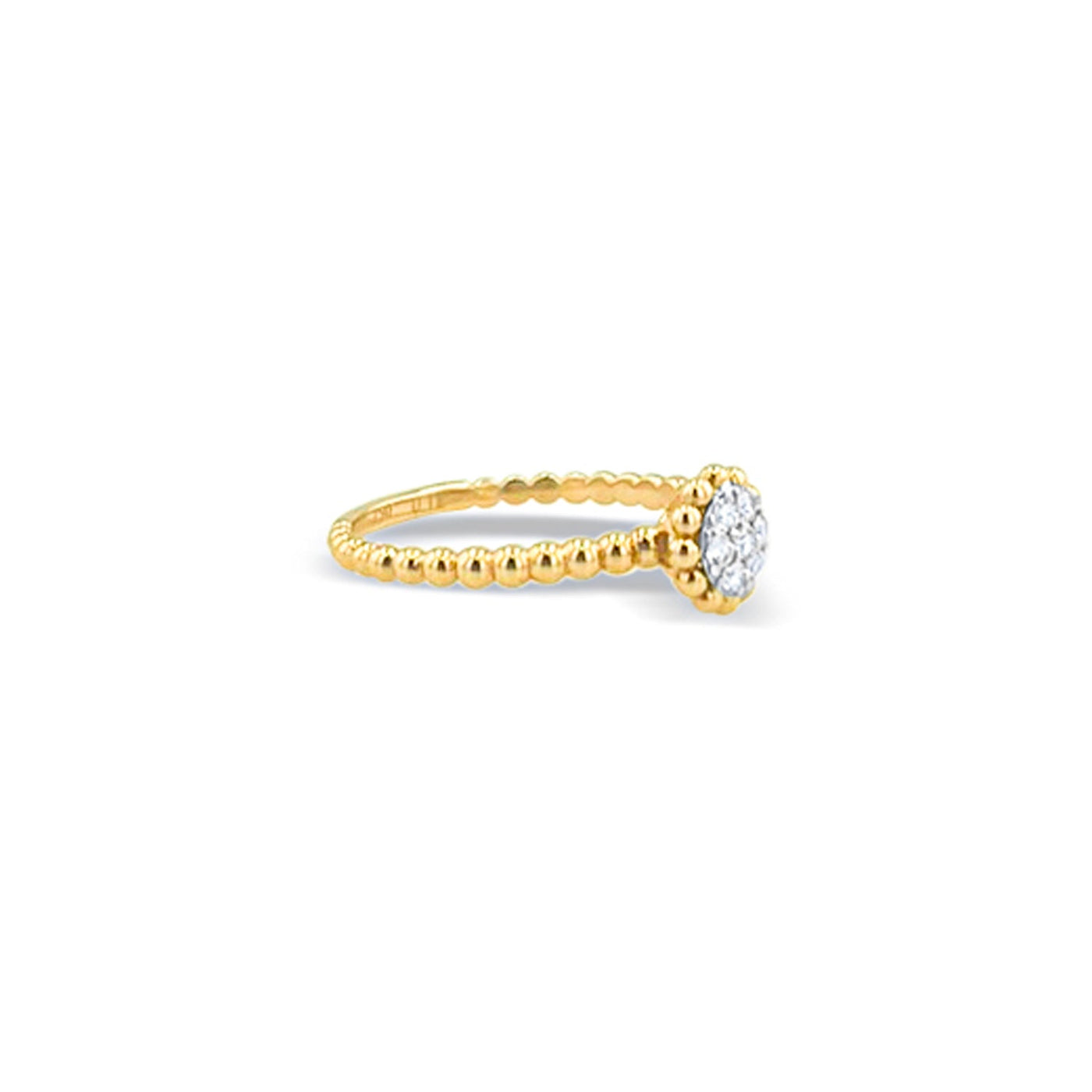 Lucchi Italy 18k White and Yellow Gold with Diamond - Ring Style 51 (Size 15)