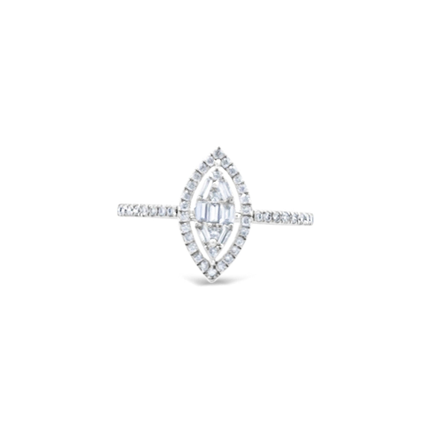 Lucchi Italy 18k White Gold with Diamond - Ring Style 25 (Size 15)