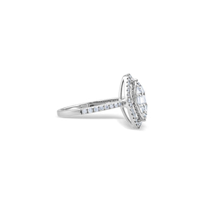 Lucchi Italy 18k White Gold with Diamond - Ring Style 25 (Size 15)
